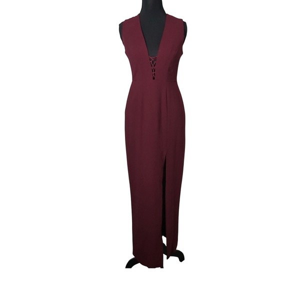 Wayf Elegant Burgundy Long Dress Size XS - Picture 1 of 9